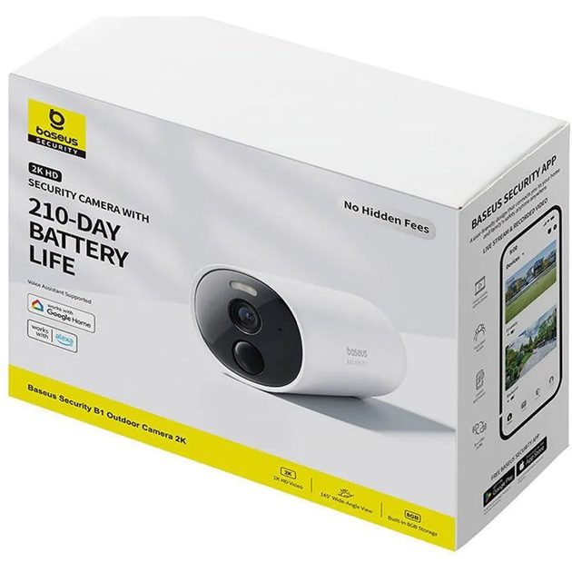 IP-камера відеоспостереження зовнішня Baseus Security B1 Outdoor Camera 2K (S0SV002130) - зображення 4