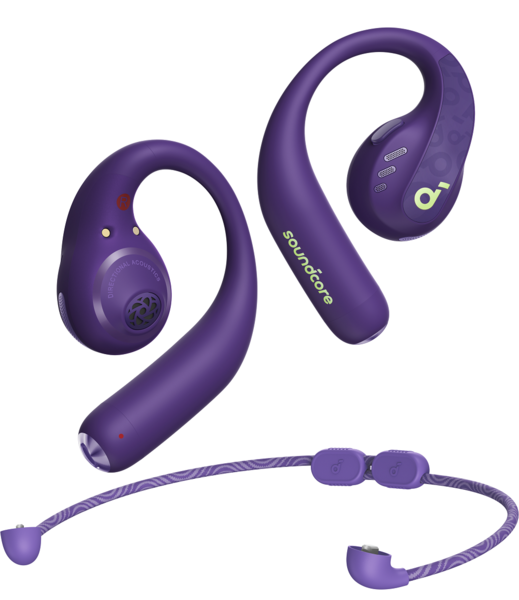 Гарнітура Anker SoundСore AeroFit Pro Purple (A3871GQ1) - Фото 6 Гарнітура Anker SoundСore AeroFit Pro Purple (A3871GQ1) - зображення 6