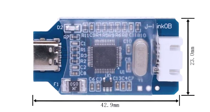 Программатор-отладчик J-Link OB ARM, загрузчик Jlink, SWD, TYPE-C - изображение 4