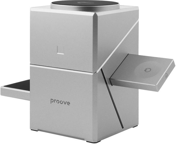 Бездротовий зарядний пристрій Proove Iron Hide 3 in 1 Qi2 Gray (589910010) - зображення 3