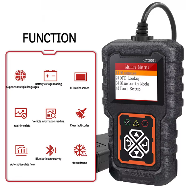 Автосканер CY3001 OBD2, для диагностики автомобиля - изображение 6