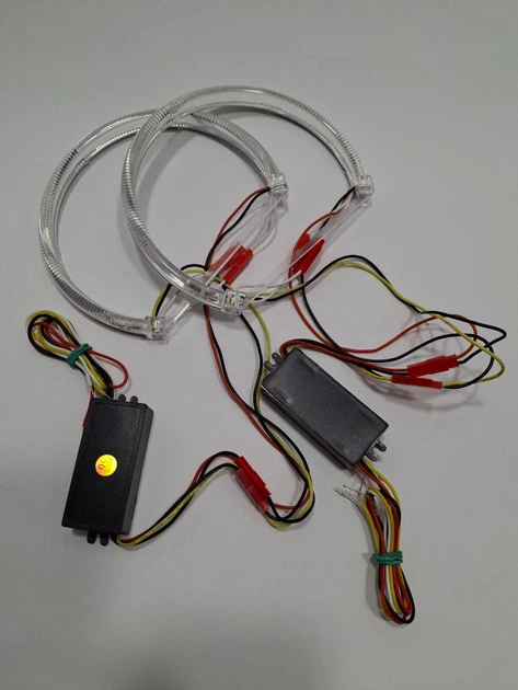 Ангельські оченята LED білий + помаранчевий BMW E46 (2x131mm, 2x146mm) - зображення 5