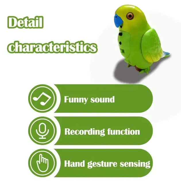 Интерактивный попугай Funny Parrot для речевых навыков TT8005 Желтый(TT8005YELL-AV) - изображение 4