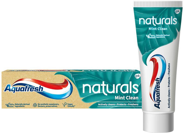 Зубна паста Aquafresh Naturals Mint Clean з фтором 75 мл (5054563120281) - зображення 2