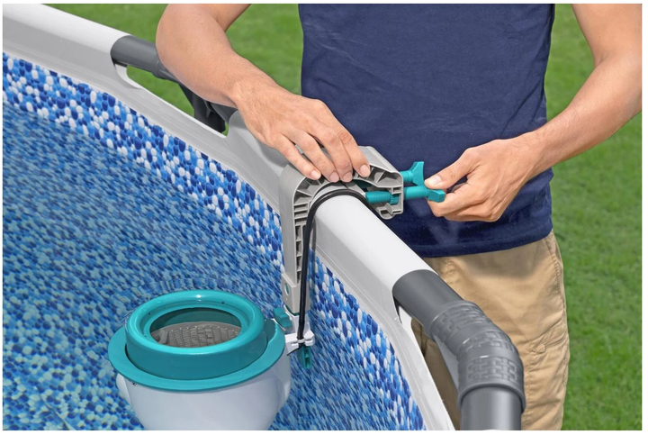 Фільтруючий насос для басейну Bestway Skimatic FlowClear 3974 л/год зі скімером + Змінний фільтр (6941607365571) - зображення 5
