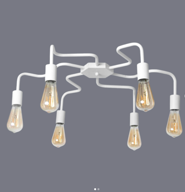 Люстра лофт MSK Electric Laminari потолочная на шесть ламп NL 17503-6 WH - изображение 2