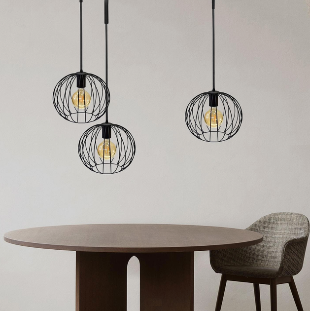 Люстра подвесная в стиле лофт на три плафона MSK Electric Globe NL 12722-3 - изображение 2