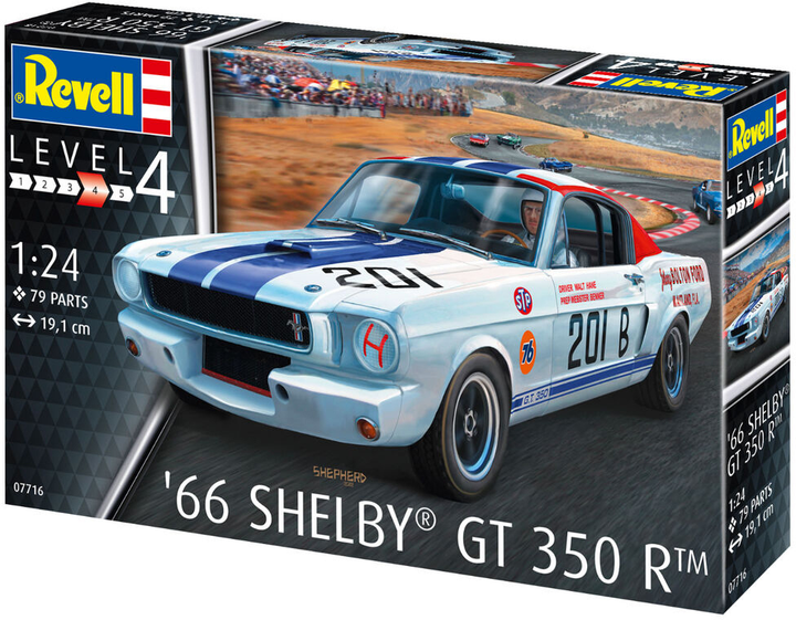 Модель гоночного автомобіля Revell 66 Shelby GT 350 R 07716 1:24 (4009803077161) - зображення 1