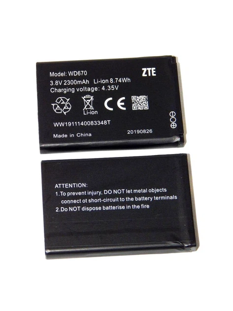 Аккумулятор Батарея для ZTE WD670 4G LTE Wi-Fi роутер, Haier H12348 2300mAh 3.8V - Фото 1 Аккумулятор Батарея для ZTE WD670 4G LTE Wi-Fi роутер, Haier H12348 2300mAh 3.8V - изображение 1