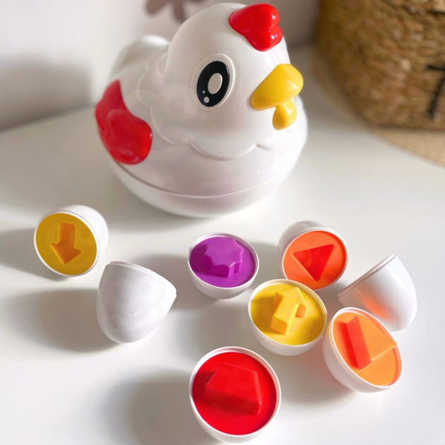 Sorter Woopie Edukacyjna kurka Montessori nauka kształtów (5906280652012) - obraz 9
