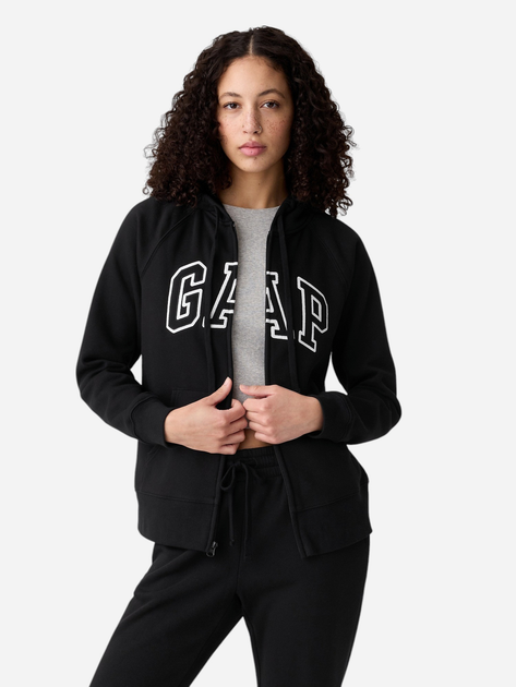 Bluza damska rozpinana streetwear z kapturem GAP 463503-02 M Czarna (1200112690468) - obraz 4