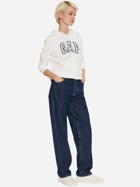 Bluza damska z kapturem z nadrukiem GAP 870537-01 S Biała - obraz 3