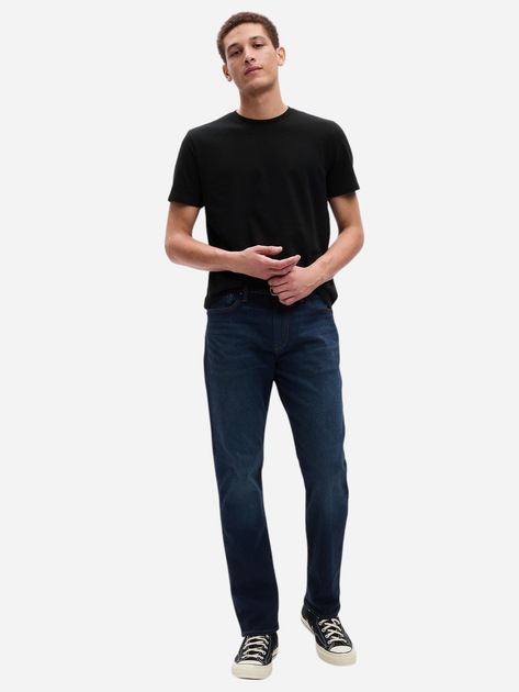 Футболка бавовняна довга чоловіча GAP 440775-02 2XL Чорна (1200034719216) - зображення 3