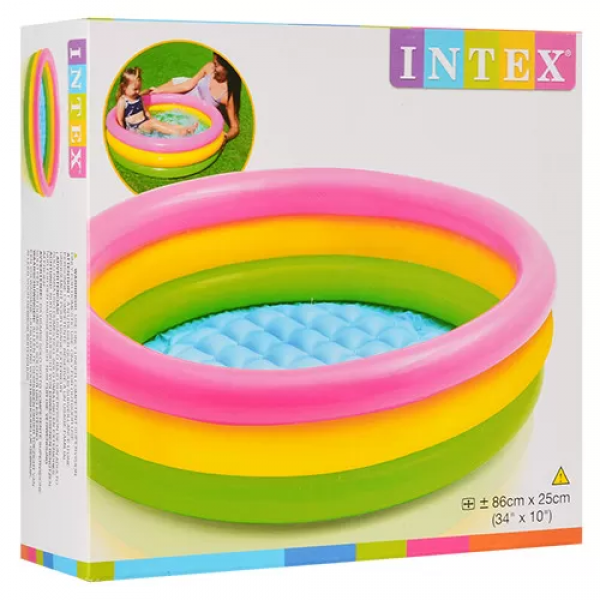 Надувной детский бассейн Закат солнца Intex 57412 (Диаметр 114 x Высота 25см) - изображение 5