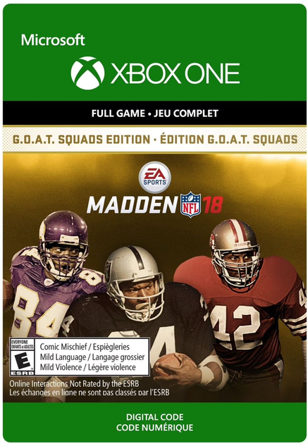 Gra Xbox One Madden NFL 18: G.O.A.T. Squads DLC (Klucz elektroniczny) (8806188716281) - obraz 1