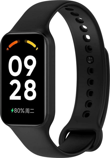 Ремінець ArmorStandart для Xiaomi Mi Band 8 Active / Redmi Smart Band 2 Black (ARM73995) - зображення 1