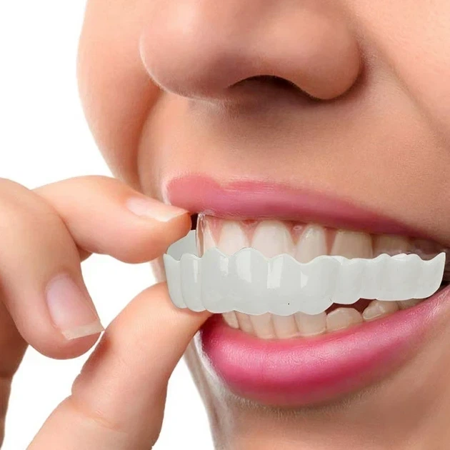 Знімні вініри для зубів Veneers smile, накладні зуби верх і низ у кейсі - зображення 2