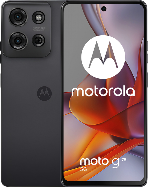 Мобільний телефон Motorola Moto G75 5G 8/256GB Charcoal Grey (PB3Y0003SE) - зображення 1