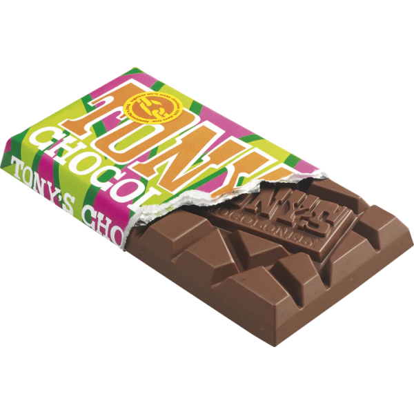 Шоколад Молочный Tony's Chocolonely 32% MILK CHOCOLATE - PECAN CARAMEL CRUNCH 180g - Фото 2 Шоколад Молочный Tony's Chocolonely 32% MILK CHOCOLATE - PECAN CARAMEL CRUNCH 180g - изображение 2