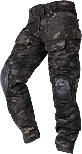 Мужские тактические штаны multicam с наколенниками G3 Combat IDOGEAR, брюки камуфляж Rip Stop черный мультикам, 6933451-M - Фото 10 Мужские тактические штаны multicam с наколенниками G3 Combat IDOGEAR, брюки камуфляж Rip Stop черный мультикам, 6933451-M - изображение 10