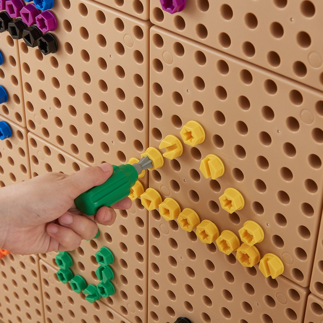 Набір аксесуарів masterkidz Кольорові шурупи 5 форм для креативної дошки STEM 512 шт (6955920029911) - зображення 7