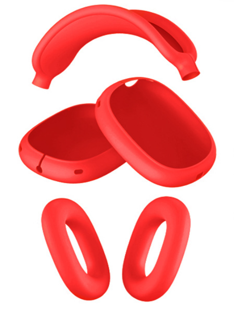 Чохол-накладка DK Silicone Candy Friendly 3в1 для Apple AirPods Max 1 / 2 (red) - Фото 2 Чохол-накладка DK Silicone Candy Friendly 3в1 для Apple AirPods Max 1 / 2 (red) - зображення 2
