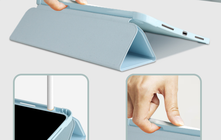 Чехол-книжка CDK для Apple iPad 11" A16 2025 | Экокожа силикон Corner Smart Case Стилус (015522) (white ice) - Фото 2 Чехол-книжка CDK для Apple iPad 11" A16 2025 | Экокожа силикон Corner Smart Case Стилус (015522) (white ice) - изображение 2