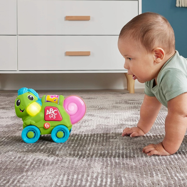 Інтеактивна іграшка для малюків Fisher-Price Link Squad Хамелеон Color Expert (0194735250035) - зображення 6