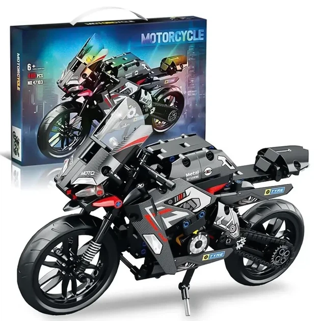 Детский конструктор Мотоцикл Motorcycle 486 деталей Красный - изображение 2