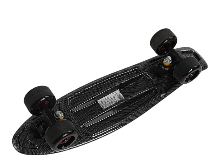 Детский Скейт Пенни Борд со светящимися колесами 6 см Best Board Черный - изображение 2