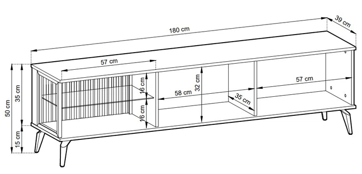 Тумба під ТБ з підсвічуванням Perfect Home Вічі / Vici RTV180 3
