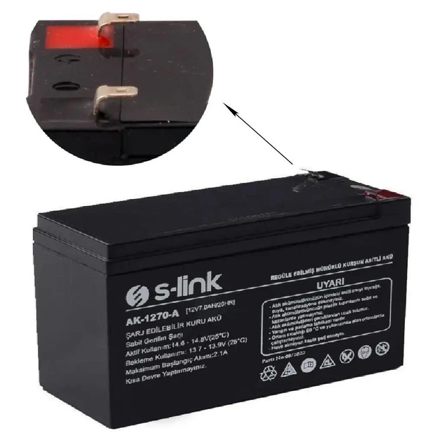 Акумуляторна батарея S-Link Ak-1270-A 12V s-Link чорний портативна зарядка - Фото 2 Акумуляторна батарея S-Link Ak-1270-A 12V s-Link чорний портативна зарядка - изображение 2