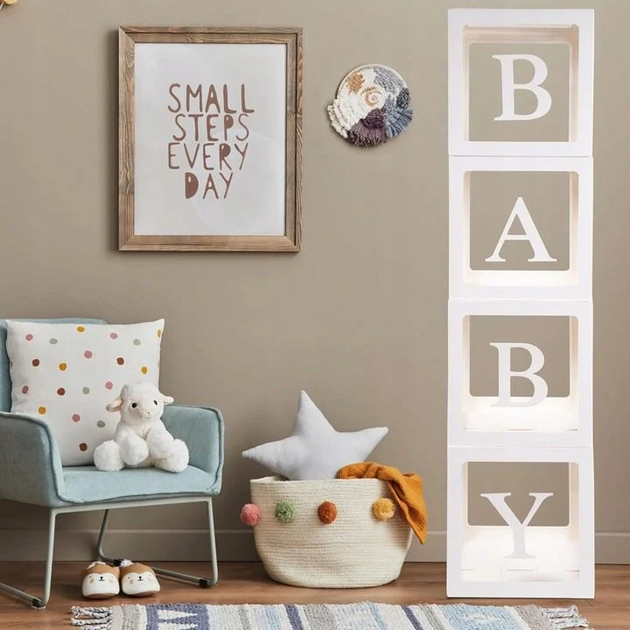 Zestaw pudełek Party Deco BABY 30 x 30 cm 4 szt (5904555011472) - obraz 6