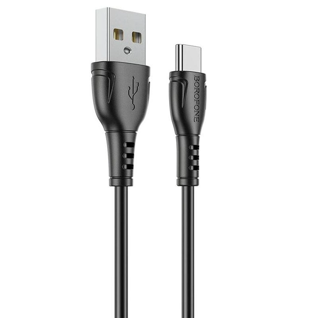 Кабель Borofone BX51 Triumph Type-C 2.4A 1m Black - Фото 1 Кабель Borofone BX51 Triumph Type-C 2.4A 1m Black - изображение 1