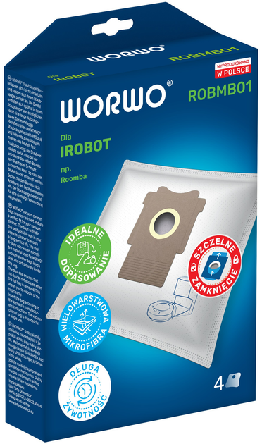 Zestaw worków do robota sprzątającego iROBOT Worwo ROBMB01 /KPL4 (ROBMB01) - obraz 2