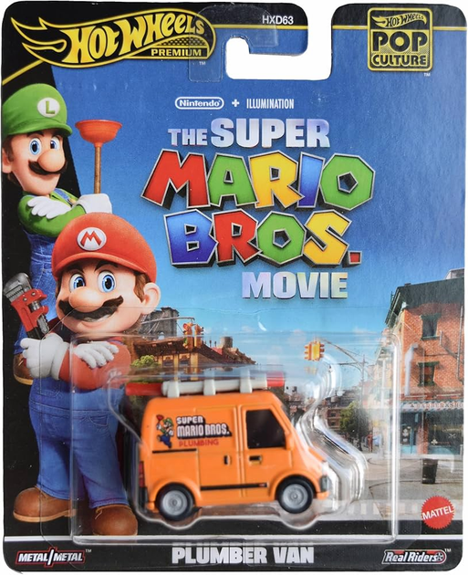 Машинка Hot Wheels Premium Pop Culture Super Mario Plumber Van 1:64 (194735227815) - зображення 1