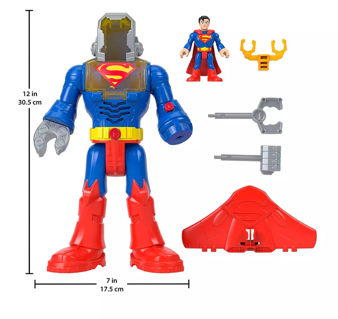 Фігурка Fisher Price Imaginext DC Super Friends Інтерактивний Екзоробот Superman JCT47 (0194735275939) - зображення 3