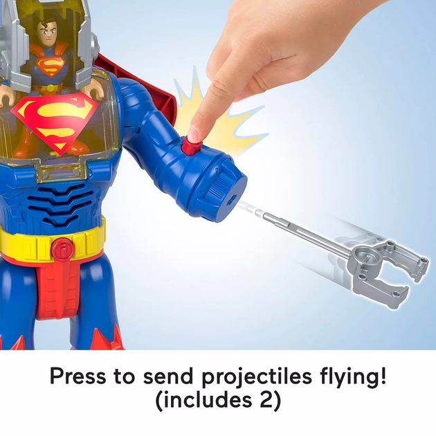 Фігурка Fisher Price Imaginext DC Super Friends Інтерактивний Екзоробот Superman JCT47 (0194735275939) - зображення 6