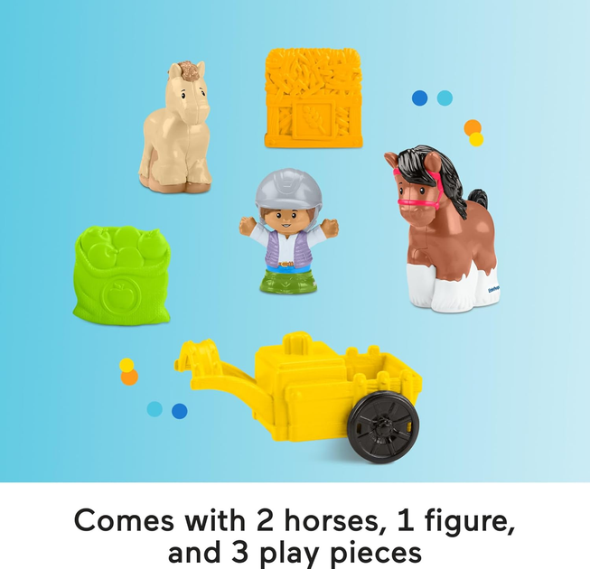 Zestaw do zabawy Fisher-Price Little People Stajnia Przyjazne Koniki HWR84 (0194735219551) - obraz 9