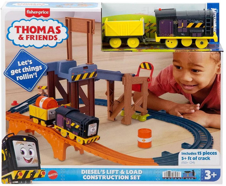 Zestaw do zabawy Fisher-Price Thomas & Friends Diesel's Lift & Load Construction Set JBW20 (0194735265626) - obraz 1