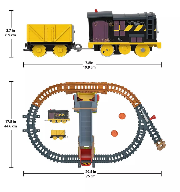Ігровий набір Fisher-Price Thomas & Friends Diesel's Lift & Load Construction Set JBW20 (0194735265626) - зображення 3