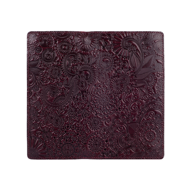 Темно фиолетовый Кожаный Бумажник Hi Art WP-02-C19-1718-T005 Crystal Sangria "Mehendi Art" - изображение 4