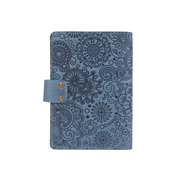 Шкіряний портмоне для паспорта / ID документів HiArt PB-03S/1-S18-4417-T005 Shabby Lagoon "Mehendi Art" - зображення 2