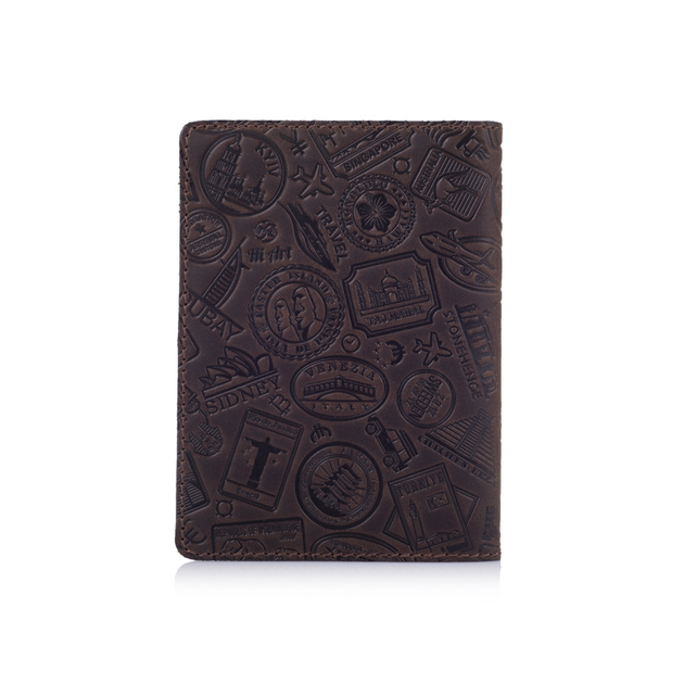 Обложка для паспорта HiArt PC-02-S19-1106-T007 Shabby Gavana Brown "Let's Go Travel" - изображение 3