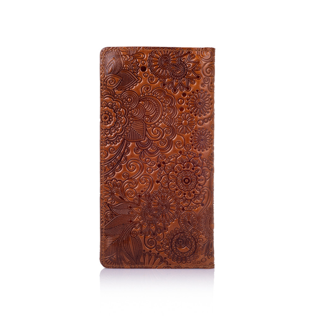 Кожаный Бумажник Hi Art WP-02-C18-1244-T005 Crystal Ginger "Mehendi Art" - изображение 2