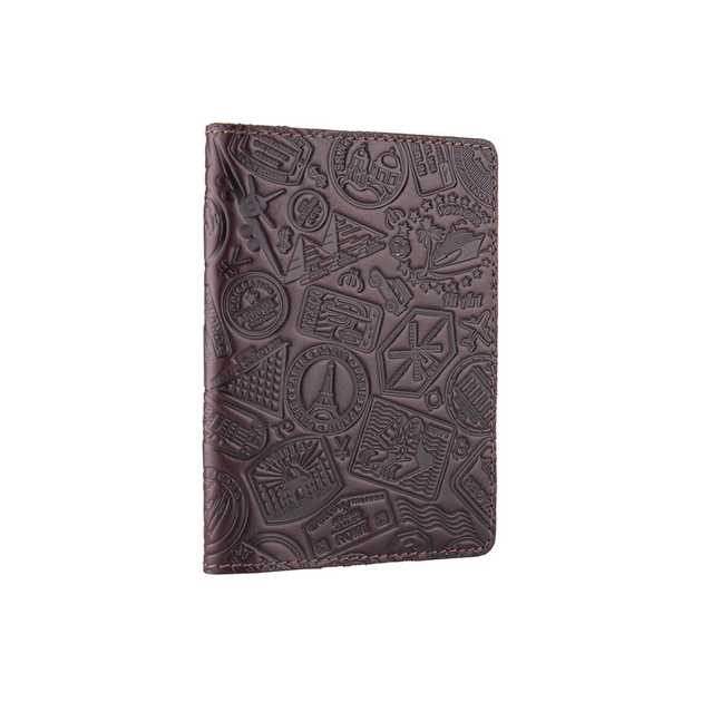 Обложка для паспорта HiArt PC-01-C19-1314-T007 Crystal Brown Silk "Let's Go Travel" - изображение 3
