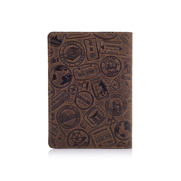 Обложка для паспорта HiArt PC-01-S19-1020-T007 Shabby Brown "Let's Go Travel" - изображение 2