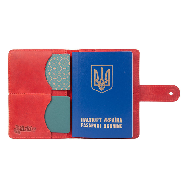 Шкіряний портмоне для паспорта / ID документів HiArt PB-03S/1-S18-1440-T006 "Mehendi Classic" - Фото 4 Шкіряний портмоне для паспорта / ID документів HiArt PB-03S/1-S18-1440-T006 "Mehendi Classic" - зображення 4