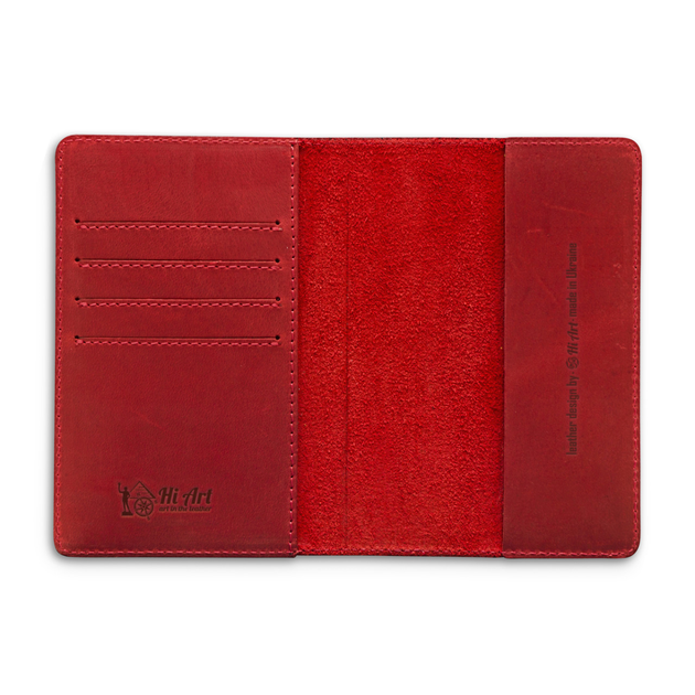 Обкладинка для паспорту HiArt PC-02-S18-1440-T001 Shabby Red Berry "World Map" - зображення 4