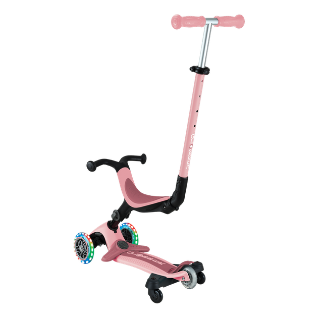 Самокат с сиденьем 3 в 1 Globber GO-UP Active Lights 360 Pastel Pink от 15 месяцев до 9 лет (749-310) - изображение 2